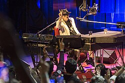 Charly García performing at his 70th birthday concert in 2021