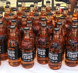 Lambasted cider at Harrold Calvados Society stall