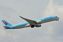 A Korean Air Airbus A350-900