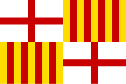 The flag of Barcelona