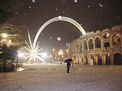 Christmas lights in Verona, Italy