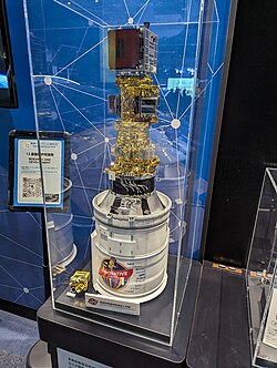 1:10 scale model of the Innovative Satellite Technology Demonstration-1 payloads, RAPIS-1 at the top