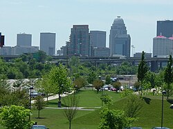 Once an industrial area, Louisville's waterfront has thousands of trees and miles of walking trails.