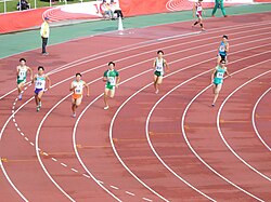 74th National Sports Festival of Japan, during a 400-meter race