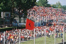The tifosi at the 2003 Italian Grand Prix