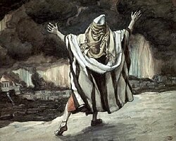 Abraham Sees Sodom in Flames, watercolor by James Tissot, c. 1896–1902