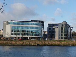 Neptune Energy and Aker Solutions Buildings, North Dee Business Quarter. An example of modern offices becoming more prevalent in Aberdeen's City Centre