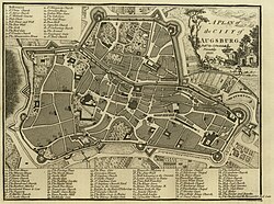 A map of Augsburg in 1800