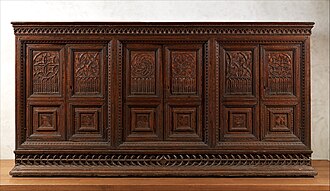 Gothic credenza; 1440–1450; walnut and intarsia; 147.3 x 317.5 x 63.5 cm; Metropolitan Museum of Art (New York City)