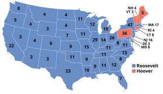 1932 electoral vote results