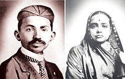Gandhi and his wife Kasturba (1902)