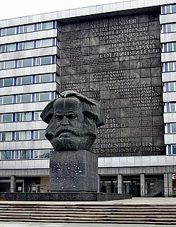 Karl Marx Monument in Chemnitz (renamed Karl-Marx-Stadt from 1953 to 1990)