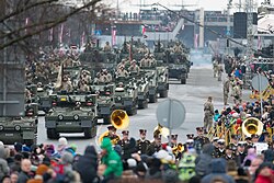 CVR(T) Scimitars and M109 howitzers in the Latvian Land Forces service