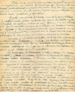 Ending part of the January 1941 renouncement manuscript