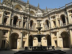 The renaissance cloister at the Convent of Christ in Tomar