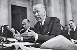 Secretary of State Marshall speaks to the House Appropriations Committee. 15 January 1948
