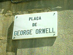 In Catalonia, a square near the Barcelona waterfront named Plaça de George Orwell