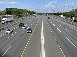 New Jersey Turnpike (I-95) northbound in Robbinsville Township