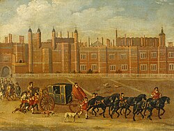Charles leaving Hampton Court Palace