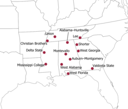 Map of GSC school locations (pre-2024)