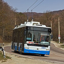 Trolleybus near Alushta