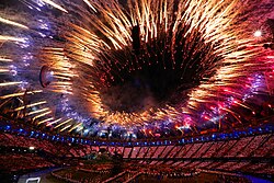 Fireworks at the opening ceremony