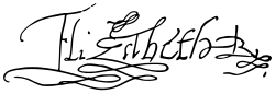 The royal sign-manual of Queen Elizabeth I
