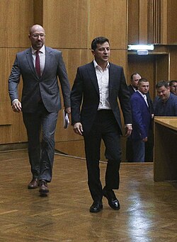 Zelenskyy and Shmyhal in 2019