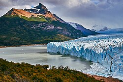 Argentina features geographical locations such as this glacier, known as the Perito Moreno Glacier[184]