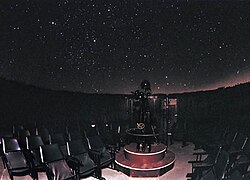 Inside the same hall during projection.(Belgrade Planetarium, Serbia)