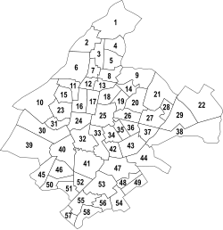 The 58 precincts of Athens (2004–).