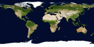 An animation of seasonal snow changes, based on satellite imagery