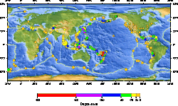 Earthquakes around the world from April 23 to May 23, 2010