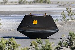 OSIRIS-REx Sample return capsule at USAF Utah Range.
