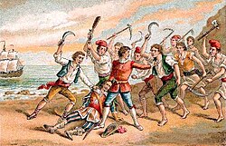 Corpus de Sang (7 June 1640), one of the main events of the Reaper's War. Painted in 1910