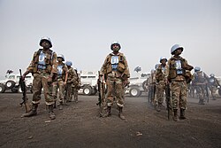 South African soldiers assigned to the United Nations Force Intervention Brigade in the Democratic Republic of Congo during 2013