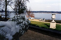 View of the Großer Wannsee lake from the villa at 56–58 Am Grossen Wannsee, where the conference was held