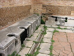 Public toilets (latrinae) from Ostia Antica