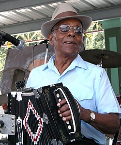 Creole accordionist Bois Sec Ardoin, longtime musical partner of Canray Fontenot and Wade Frugé