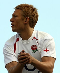 Wax figure of Jonny Wilkinson in Trafalgar Square in London before the 2007 Rugby World Cup Final in Paris