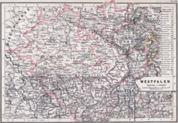 Map of the Province of Westphalia (1905)