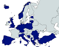 Map of Countries with United States military bases and facilities in Europe