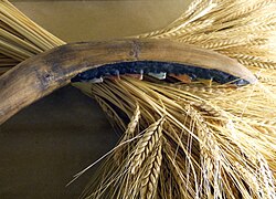 Sickles with stone microblades were used to harvest wheat in the Neolithic period, c. 8500–4000 BC