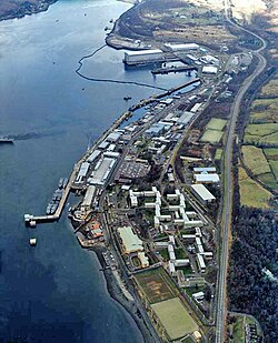 HMNB Clyde, Faslane, home of the Vanguard-class submarines