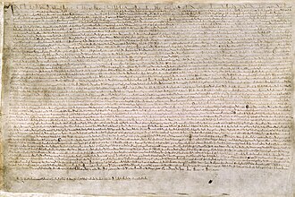 Magna Carta, 1215, England