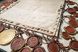 1589 marriage contract between James and Anne of Denmark