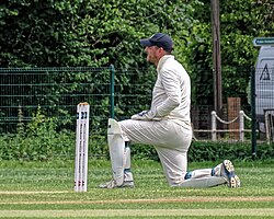 The wicket-keeper has gloves to receive deliveries that the striker fails to hit. They may also elect to wear protection such as leg guards and a helmet