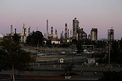 The Shell Martinez Refinery, which operated in Martinez, California, for over 100 years before being sold to PBF Energy in 2020.