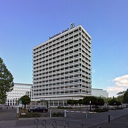 Highrise of the Deutsche Bank in Berlin, designed by Friedrich Koch and Günter Hönow [de], 1966–1968