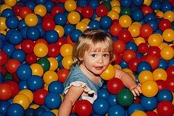 Ball pits are a popular attraction at family fun centers.